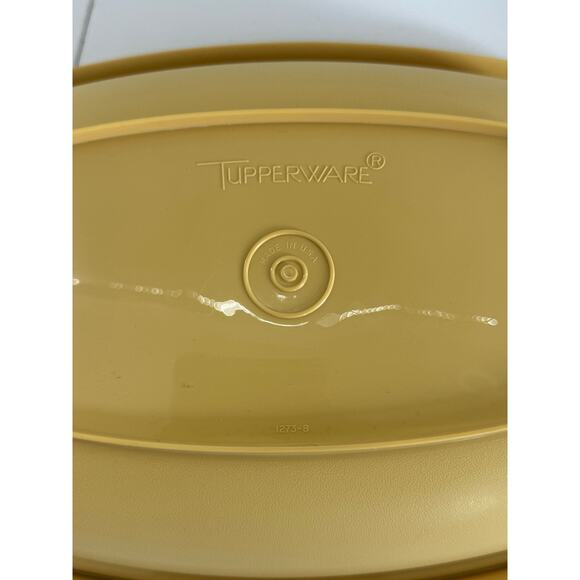 Tupperware Vintage Harvest Gold Microwave 3 Piece Rice Vegetable Steamer - Picture 5 of 6